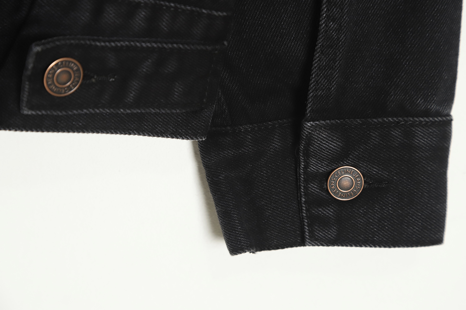 Celine 22fw denim stitching sherpa jacket