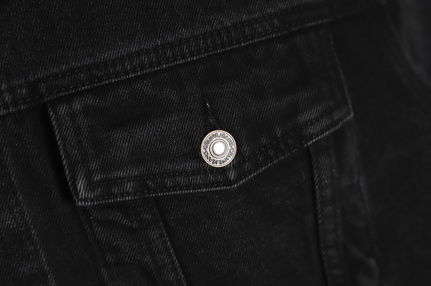 Celine 22fw denim stitching sherpa jacket