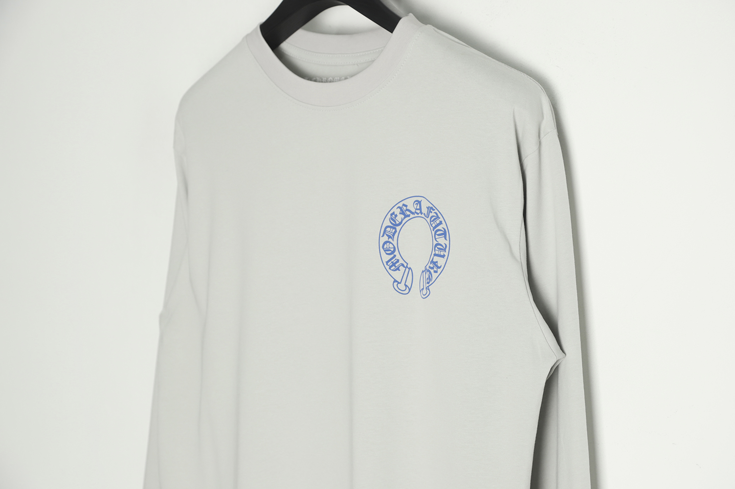 Chrome Hearts Back Full-Printed Horseshoe Long Sleeve T-Shirt