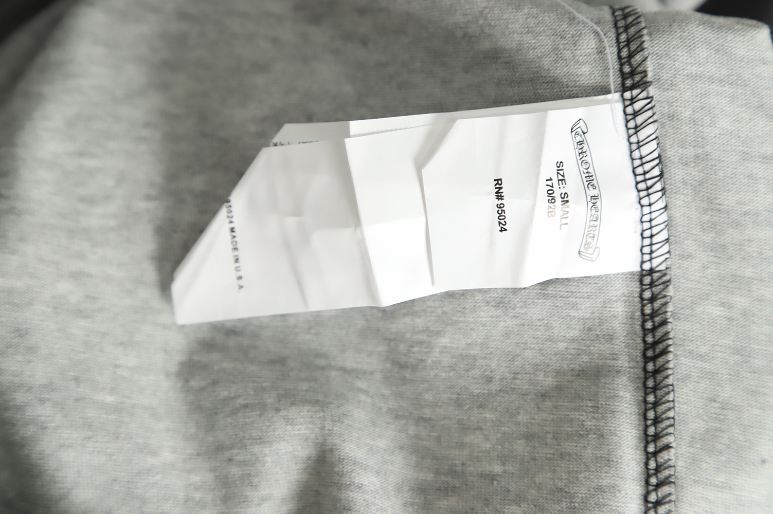 Chrome Hearts Grey-Black Paneled Cross Long Sleeve T-Shirt