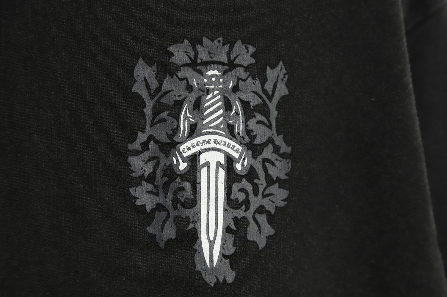 chrome hearts sword shadow print hoodie