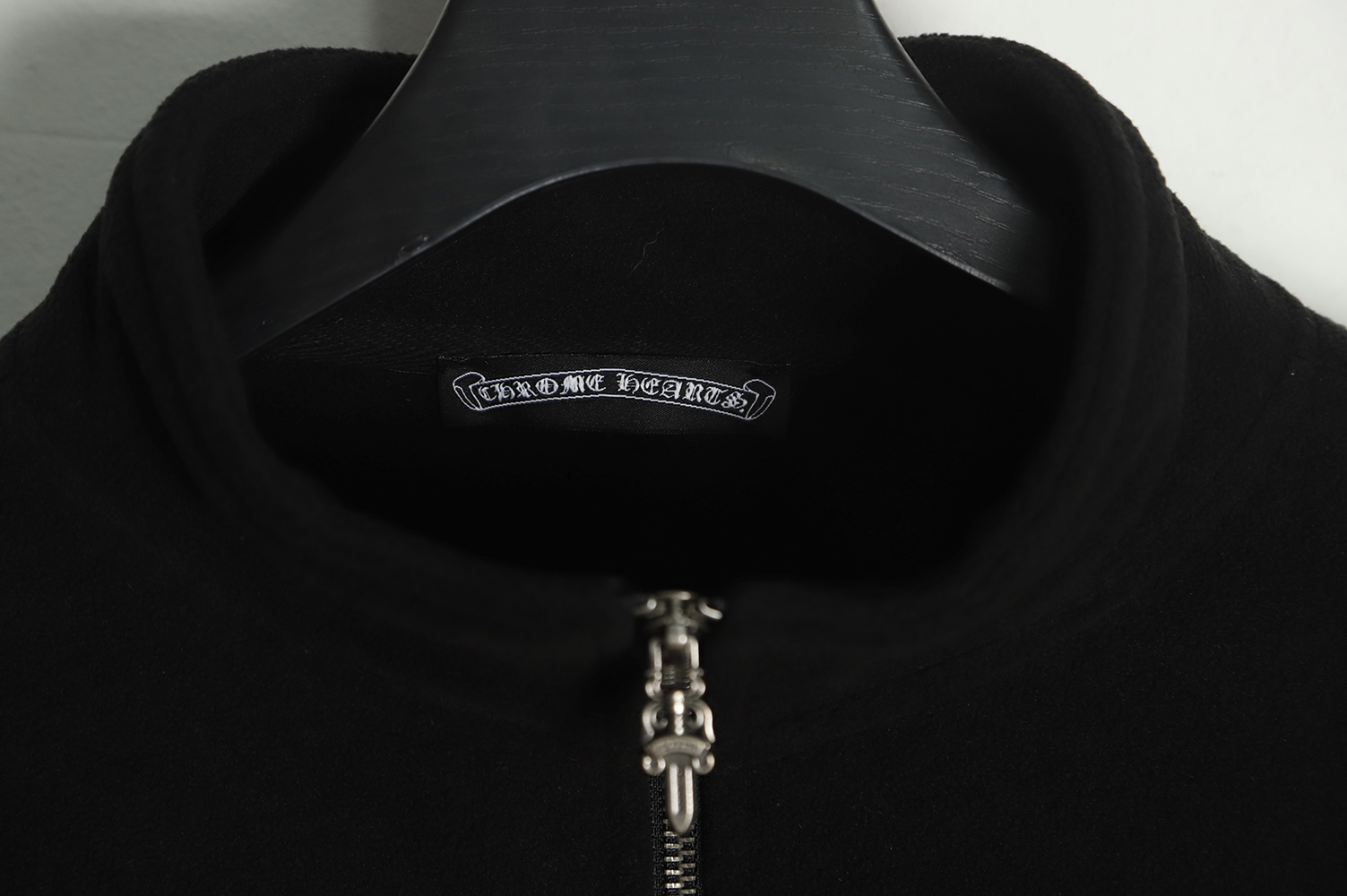 Chrome Hearts Horseshoe Embroidered Half-Zip Fleece Jacket