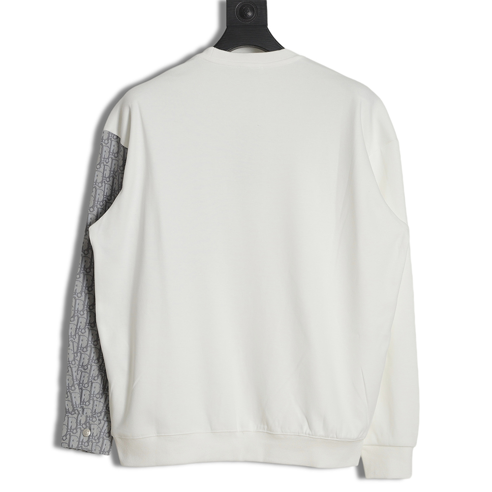 Dior embroidered stitching round neck sweater