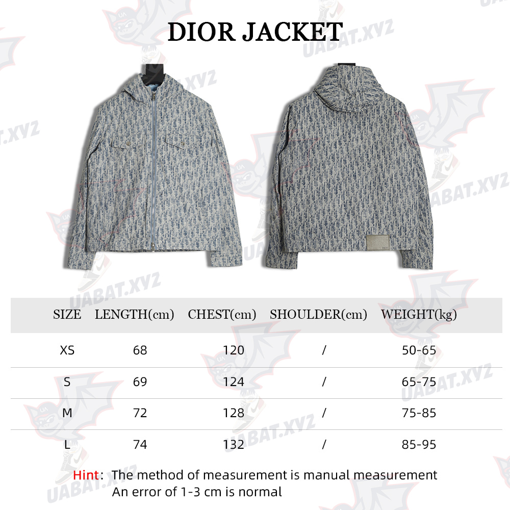 Dior 22FW full printed jacquard LOGO hooded down jacket