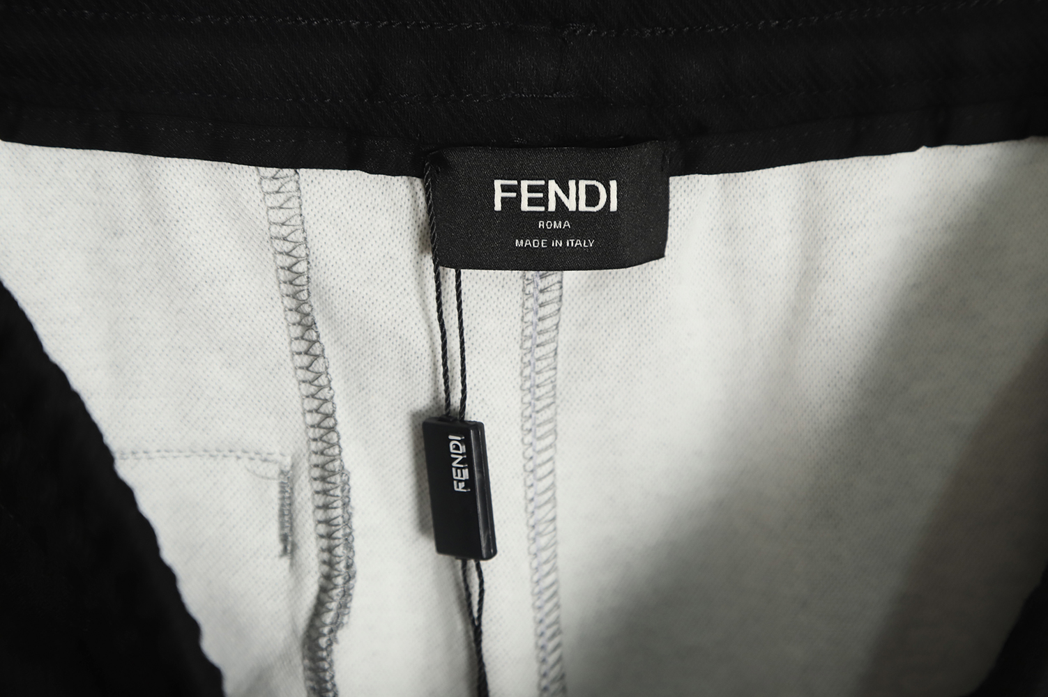 FENDI 22FW FF embroidery color block trousers