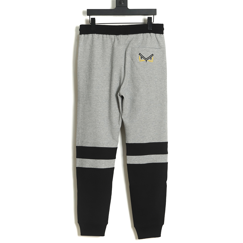 FENDI 22FW FF embroidery color block trousers
