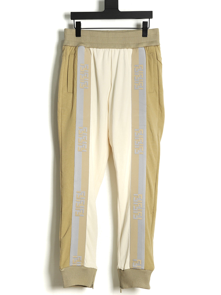 FENDI 22FW FF webbing logo trousers