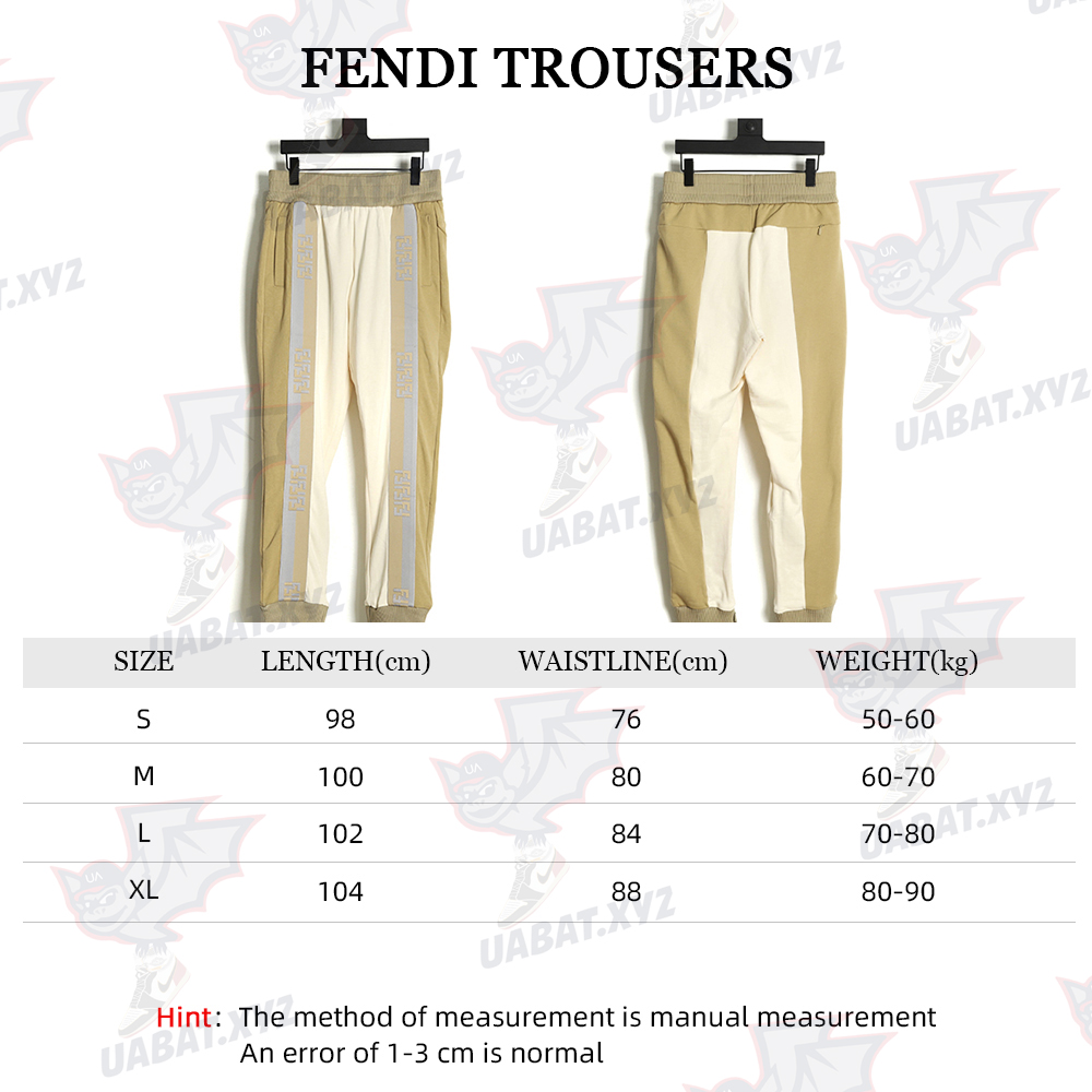 FENDI 22FW FF webbing logo trousers