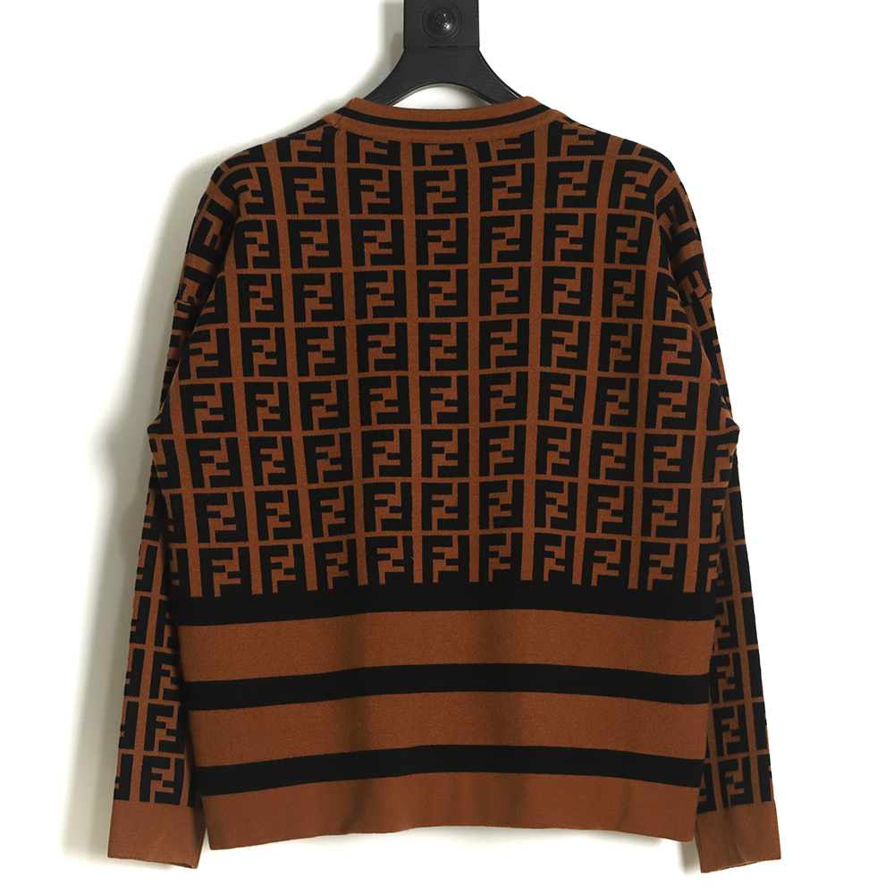 Fendi 22Fw double F jacquard full printed sweater cardigan