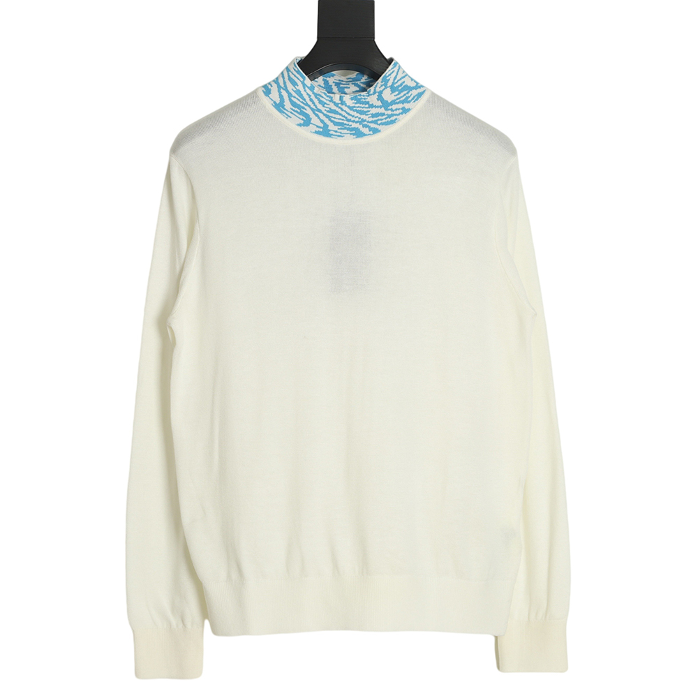 Fendi 22FW neckline jacquard turtleneck sweater