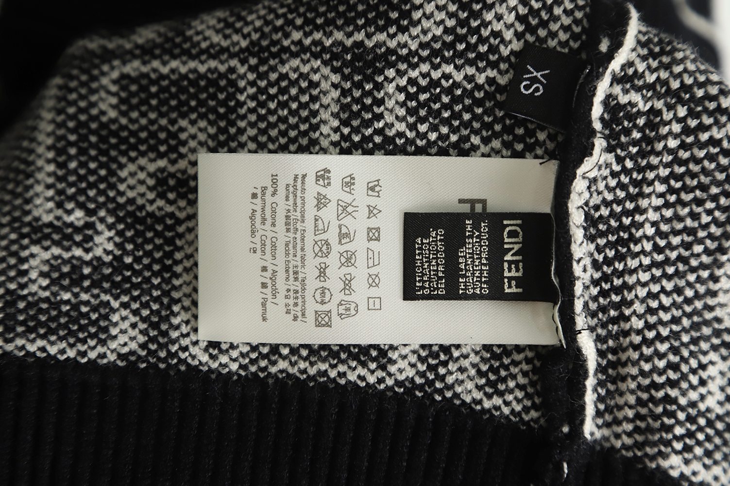Fendi 22fw jacquard all over logo sweater