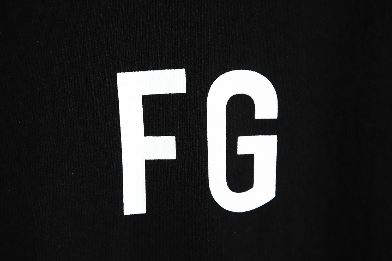 FEAR DF GOD season 6 main line FG letter short-sleeved T-shirt Black