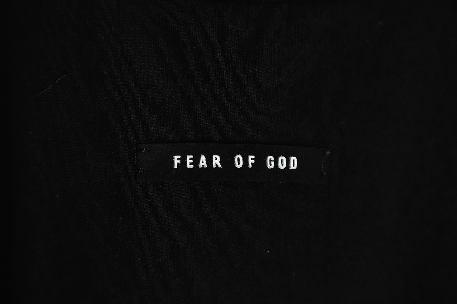 FEAR DF GOD season 6 main line FG letter short-sleeved T-shirt Black