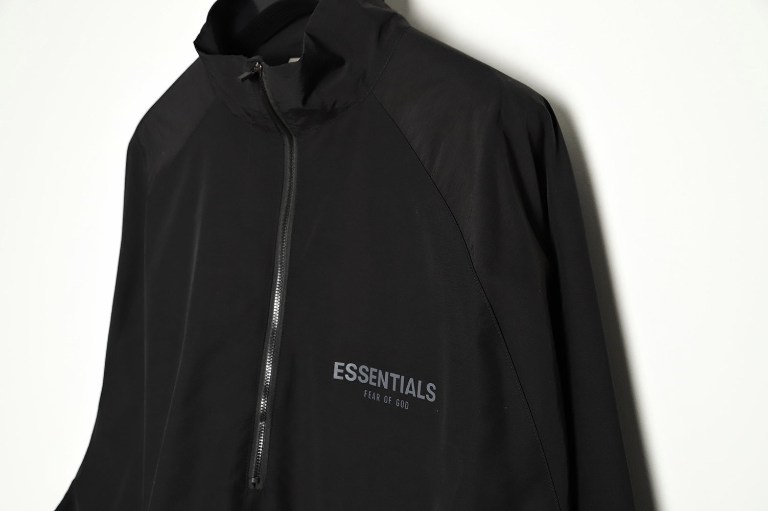 FEAR OF GOD double line essentials half zipper jacket coat Black