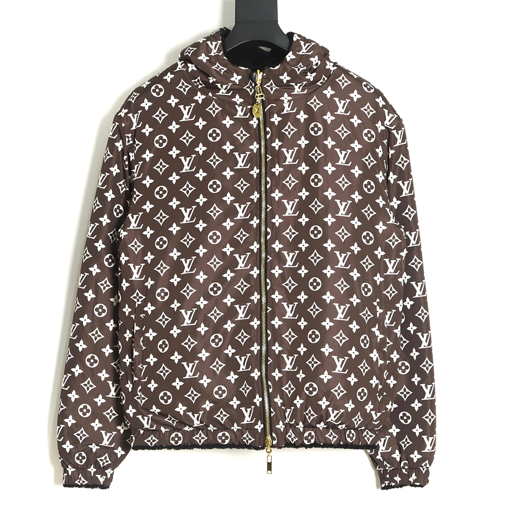 Louis Vuitton 2022 reversible pattern hooded jacket,Louis Vuitton