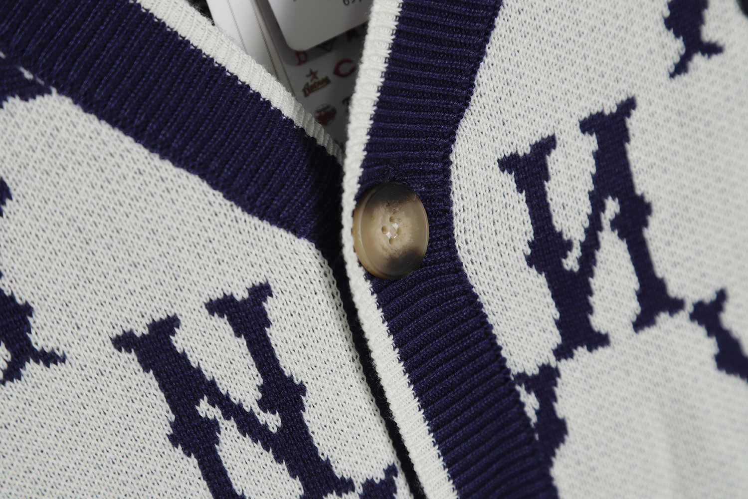 MLB All Over Jacquard Wool Cardigan Sweater TSK2