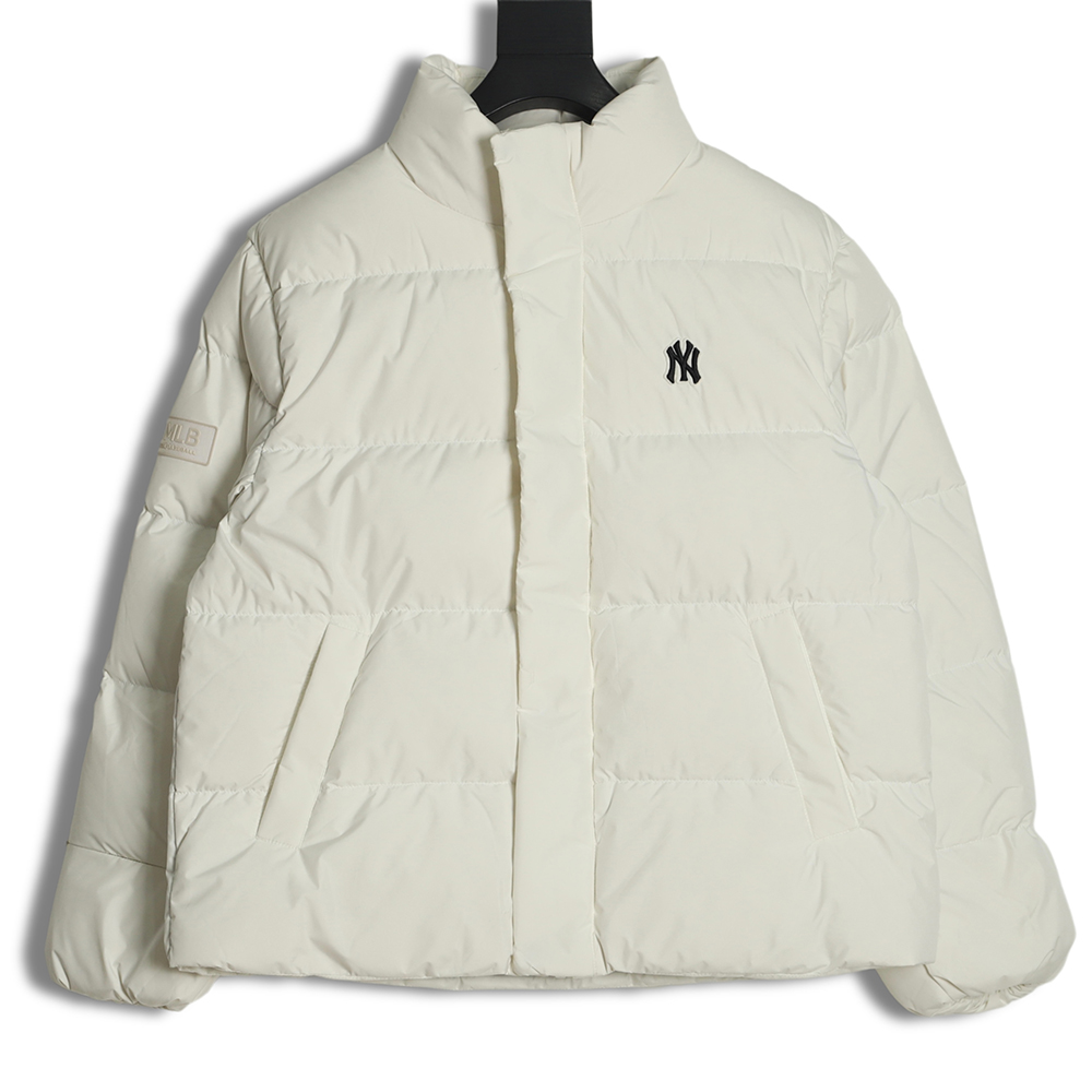 MLB Button Small Label Embroidered LOGO Short Thick Down Jacket