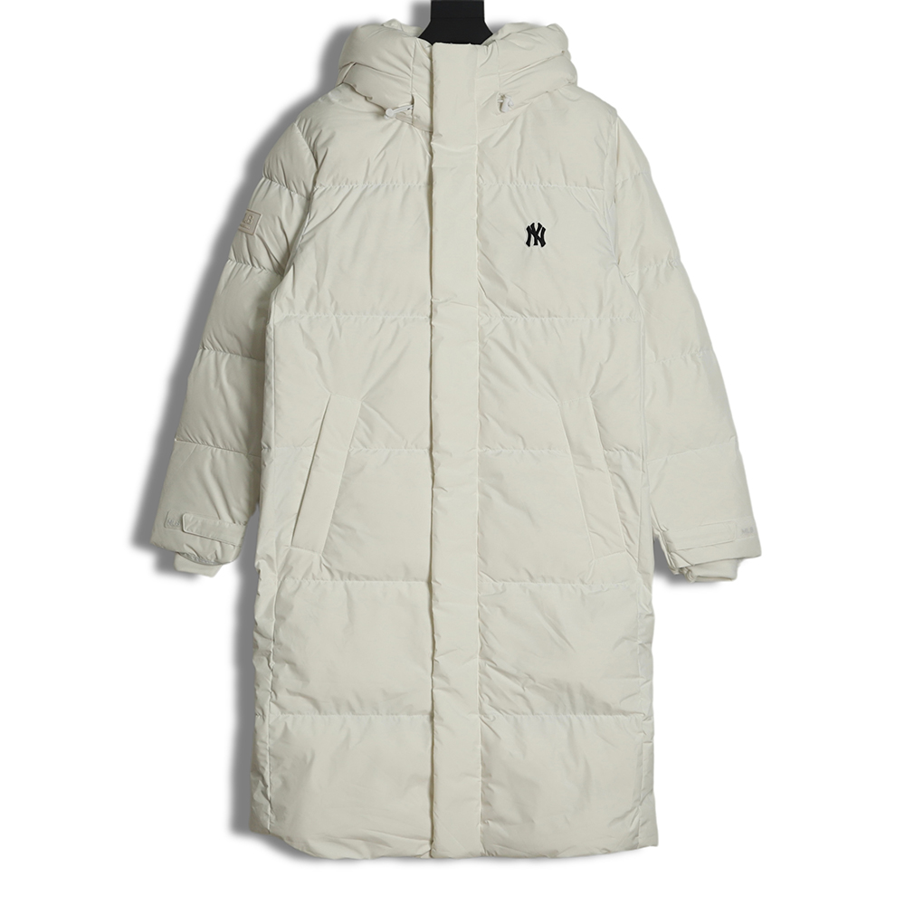 MLB Button Small Label Embroidered LOGO Long Thick Down Jacket