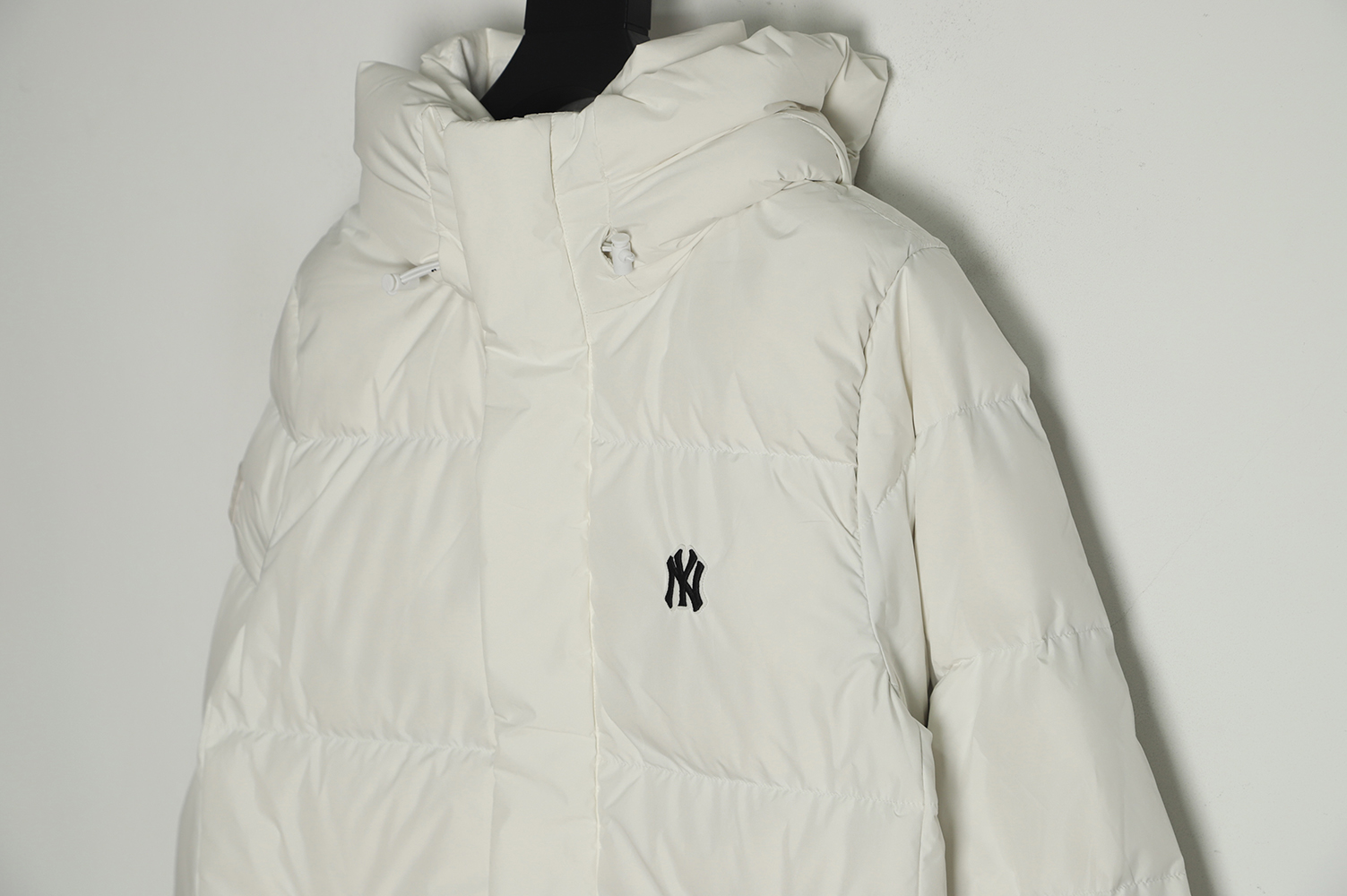 MLB Button Small Label Embroidered LOGO Long Thick Down Jacket