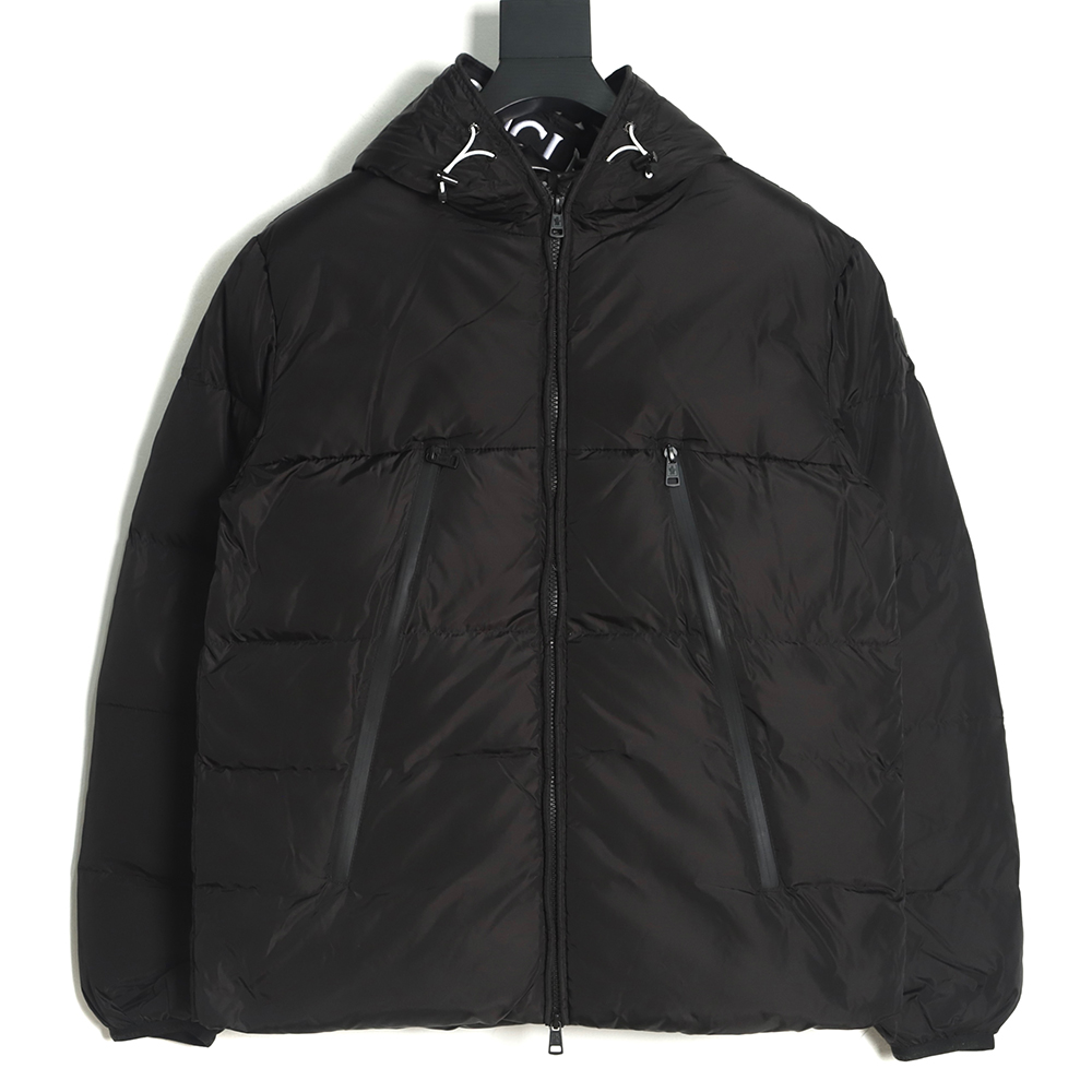 Moncler logo embroidered down jacket
