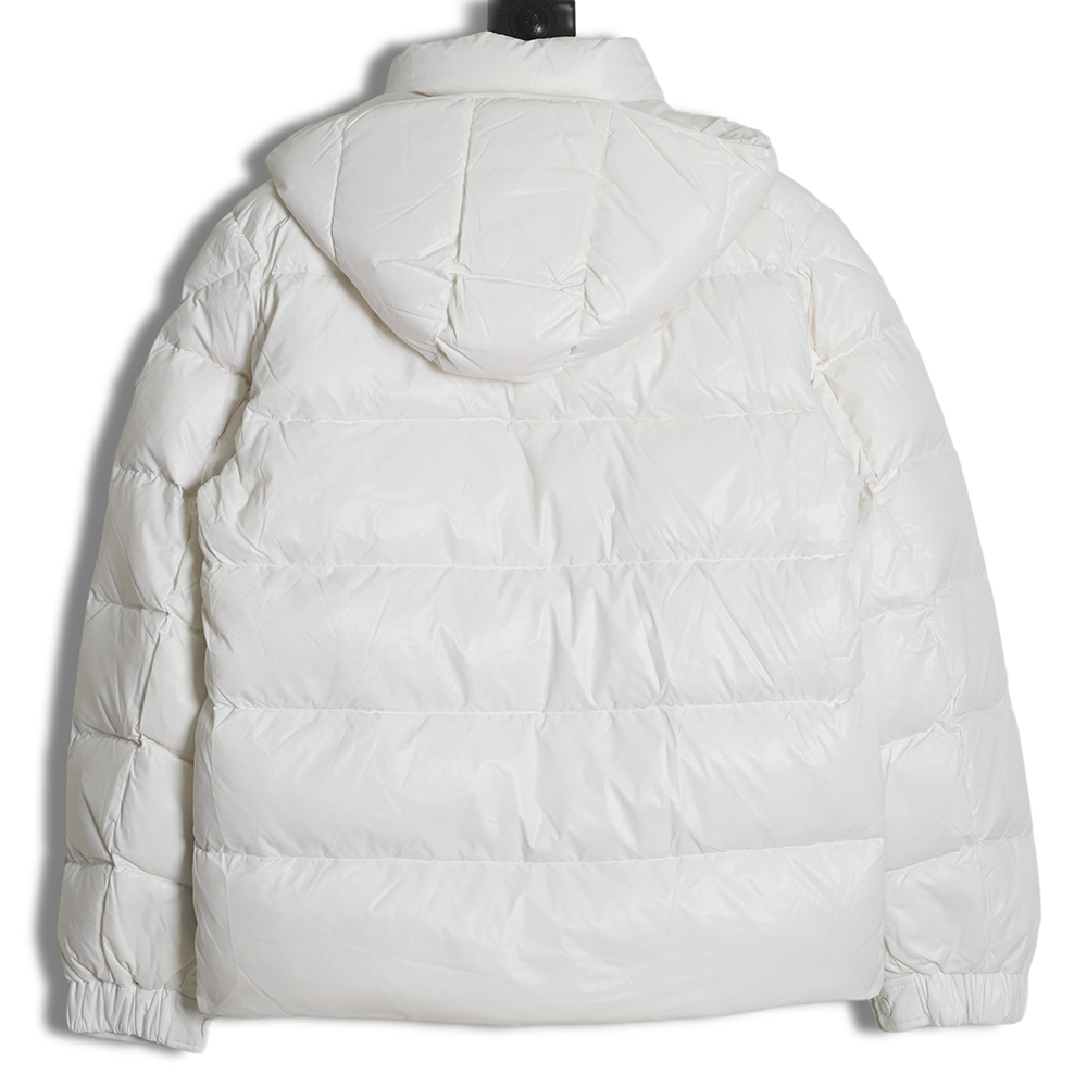 Moncler Mouth Black & White Cross Print Down Jacket