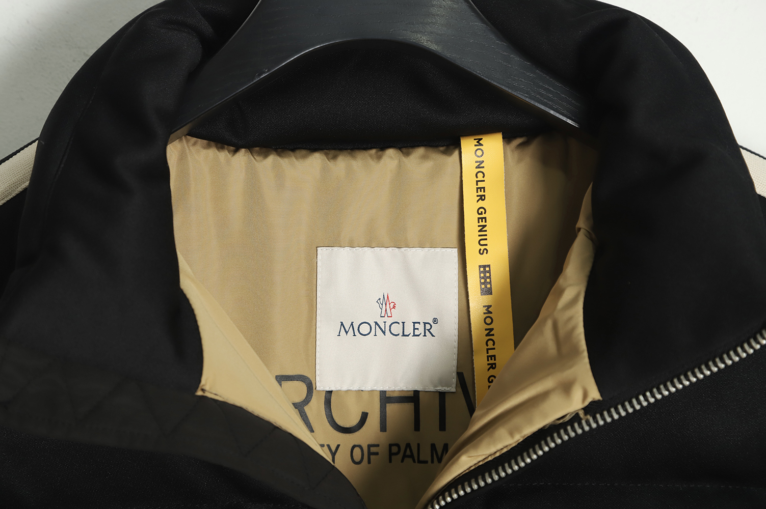 Moncler x Palm Angels joint FW21 logo color stripe embroidery logo down jacket jacket TSK1