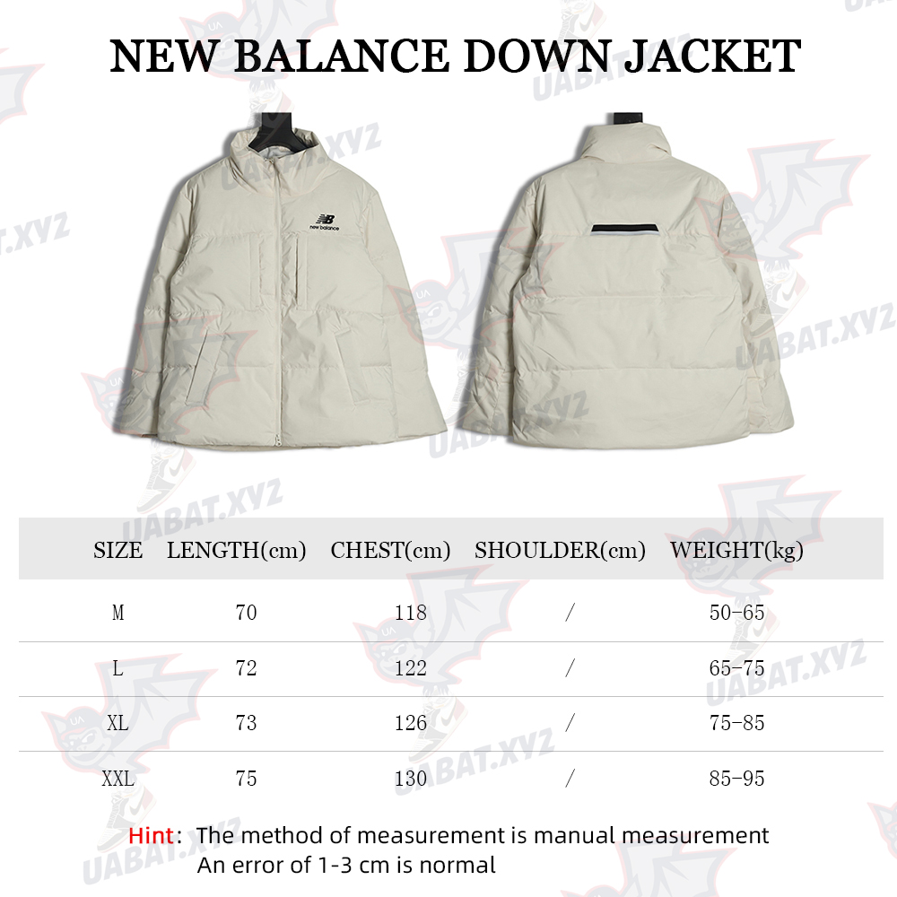 NEW BALANCE color-block pocket collar down jacket