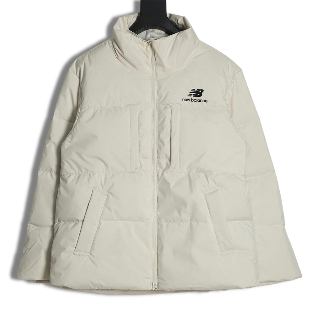 NEW BALANCE color-block pocket collar down jacket