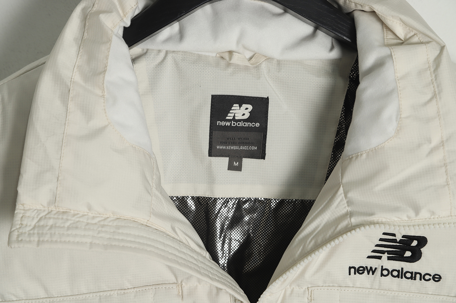 NEW BALANCE color-block pocket collar down jacket