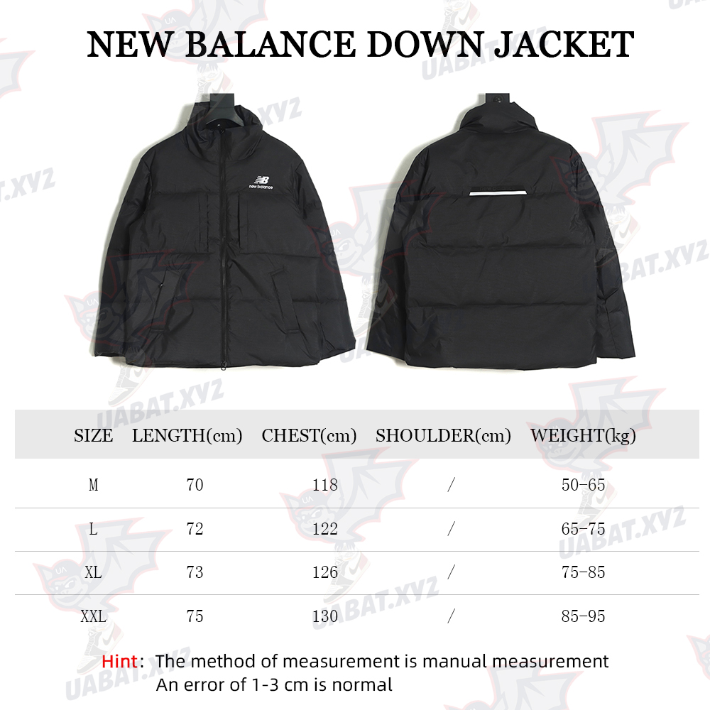 NEW BALANCE color-block pocket collar down jacket TSK1