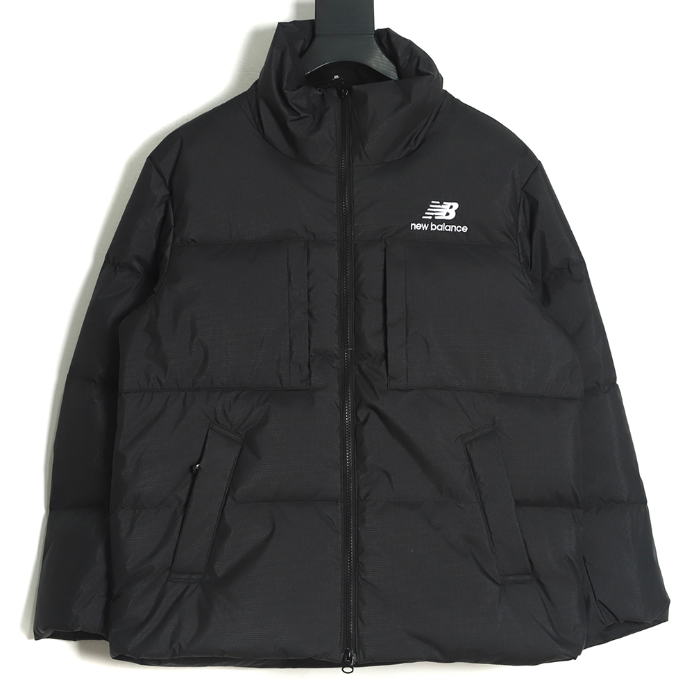 NEW BALANCE color-block pocket collar down jacket TSK1
