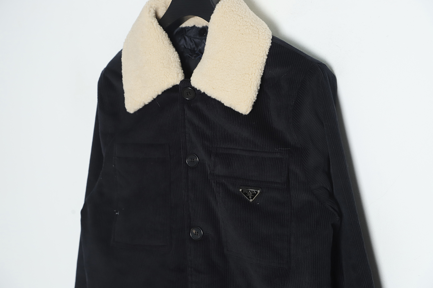 Prada 22FW Corduroy Sherpa Lapel Jacket