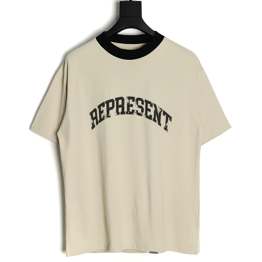 Represent Chest Letter Badge Short Sleeve T-Shirt