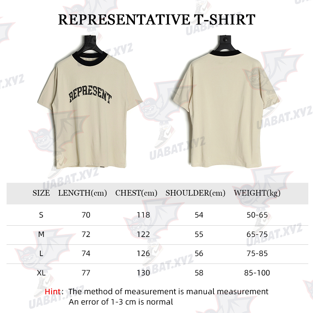Represent Chest Letter Badge Short Sleeve T-Shirt
