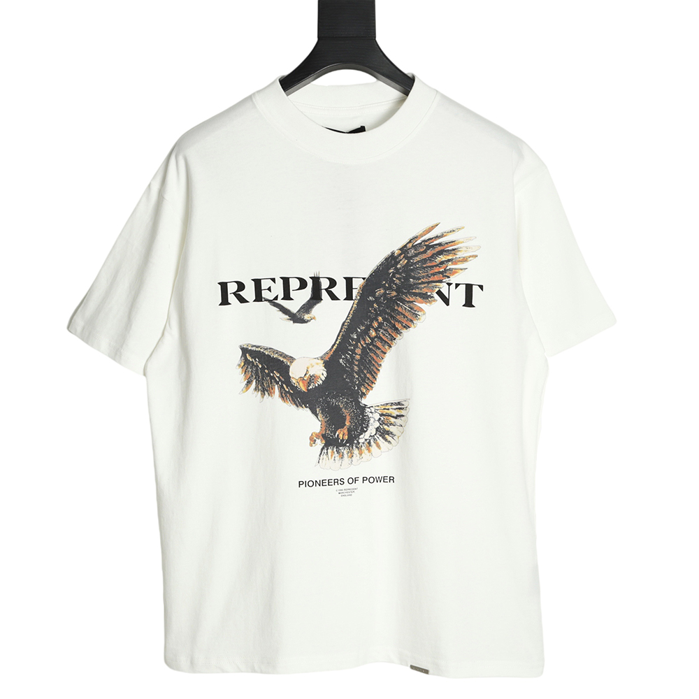 Represent Eagle Distressed Washed Short Sleeve T-Shirt