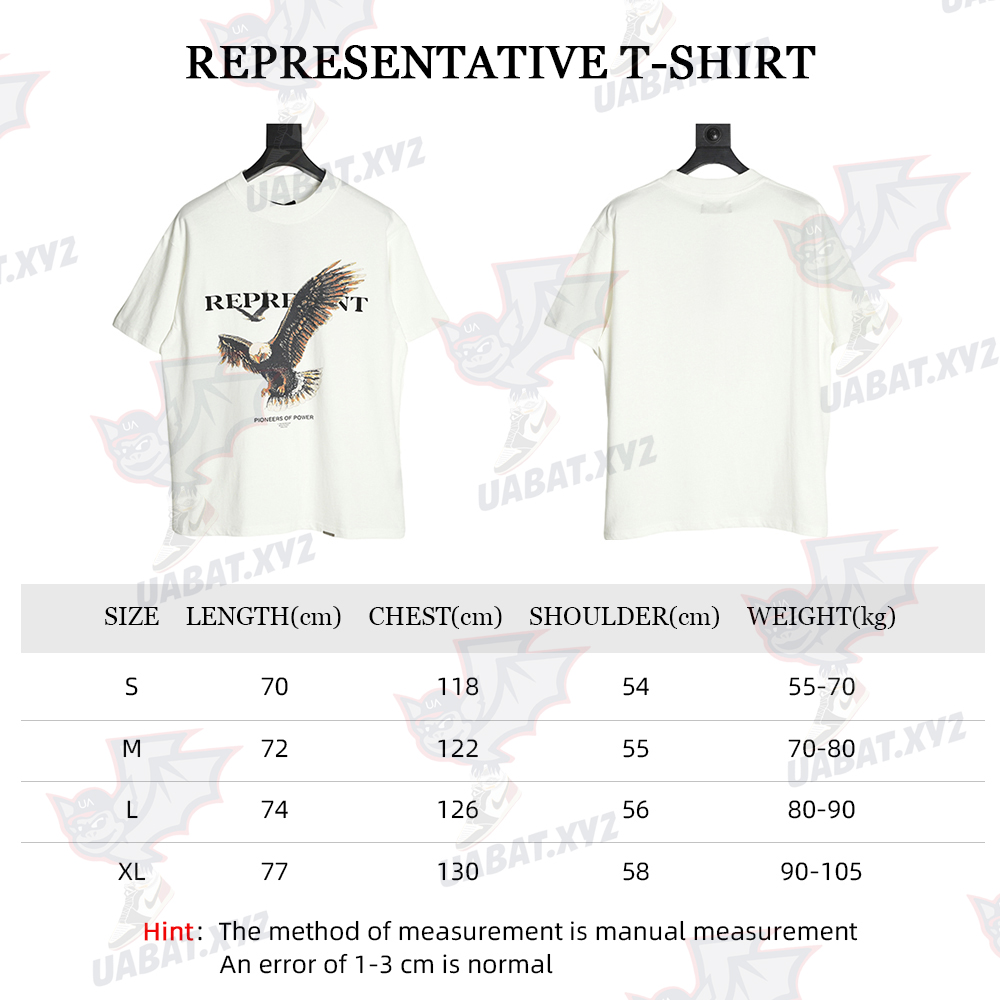 Represent Eagle Distressed Washed Short Sleeve T-Shirt