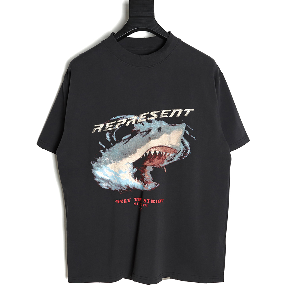 Represent Shark Distressed Wash Short Sleeves TSK1