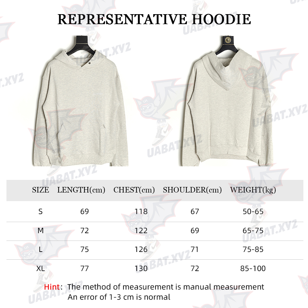 Represent 21FW Chest Letter Embroidered Hoodie
