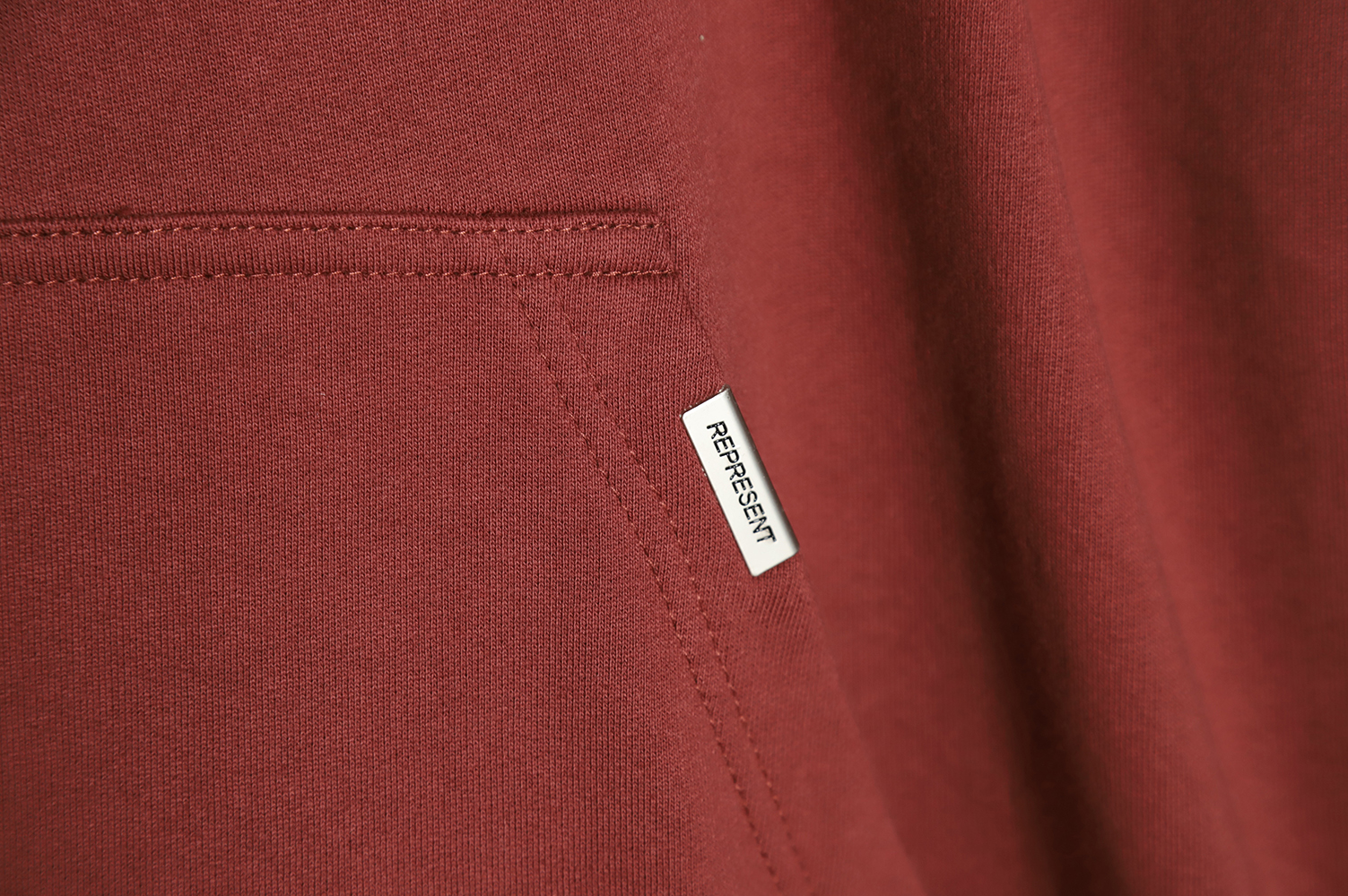 Represent 22FW Chest Letter Embroidered Hoodie TSK1