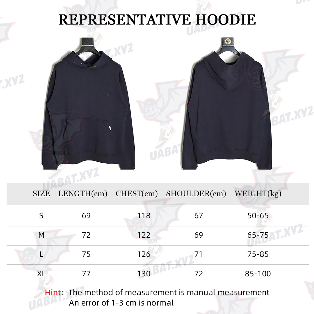 Represent 22FW Chest Letter Embroidered Hoodie TSK4