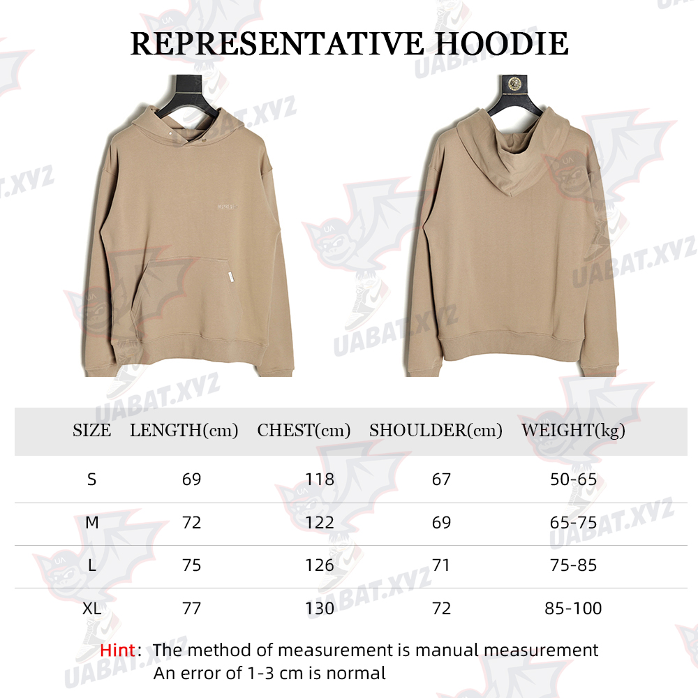 Represent 22FW Chest Letter Embroidered Hoodie TSK3