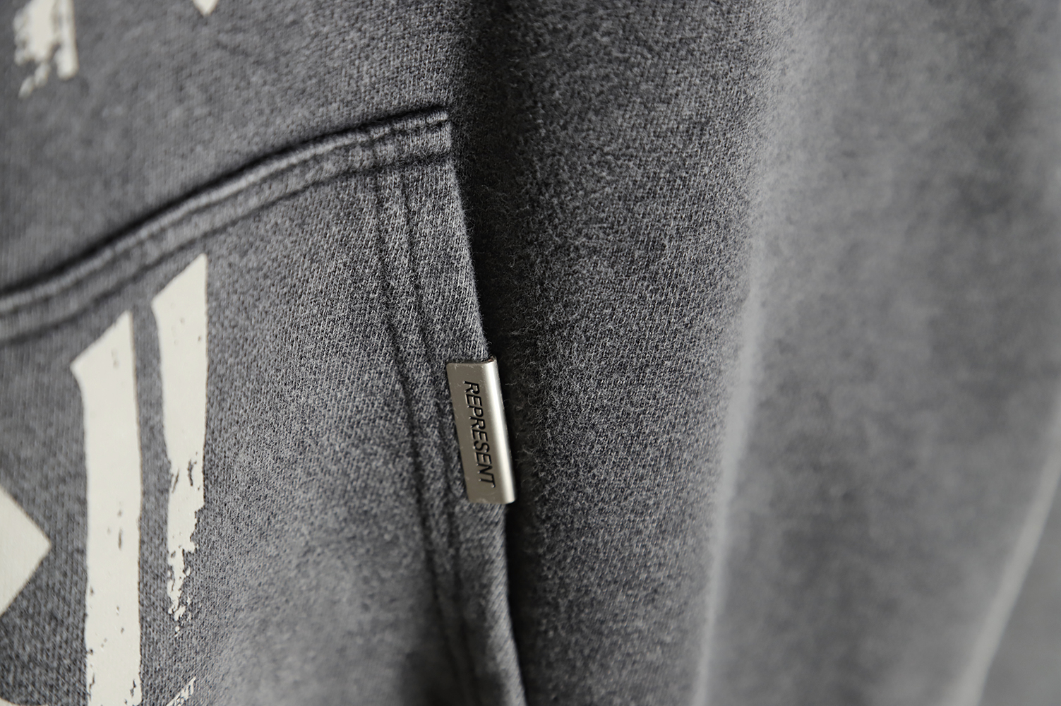 Represent Washed Alphabet Distressed Destroyed Hoodie
