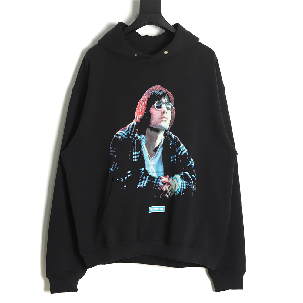 Represent 21FW Singer Print Hoodie