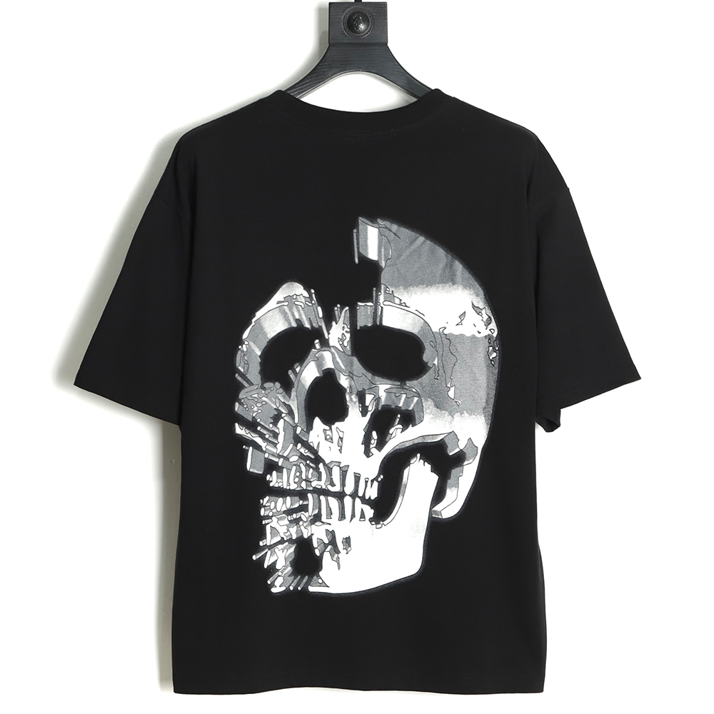 REVENGE metal skull short sleeve T-shirt TSK1
