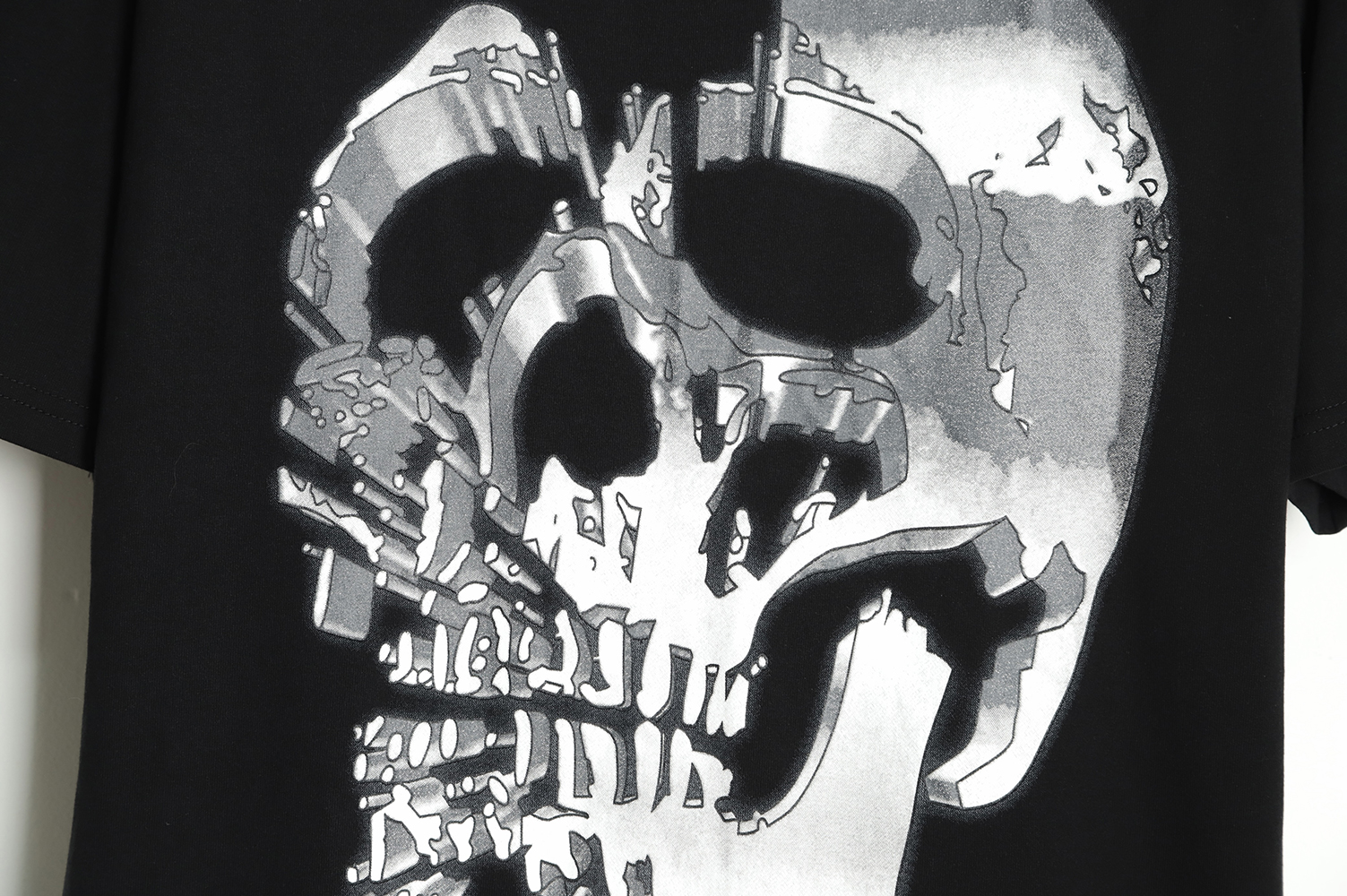 REVENGE metal skull short sleeve T-shirt TSK1