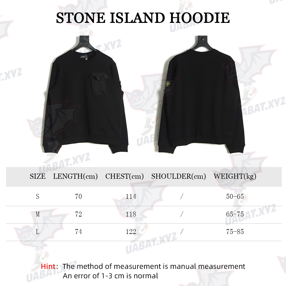 Stone Island Chest Pocket Logo Terry Crew Neck Sweatshirt