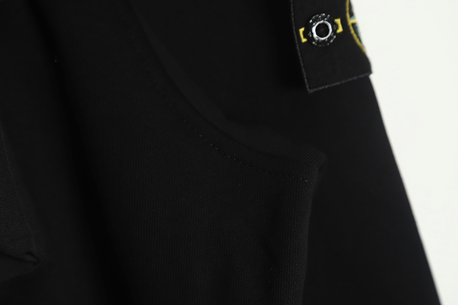 Stone Island Chest Pocket Logo Terry Crew Neck Sweatshirt