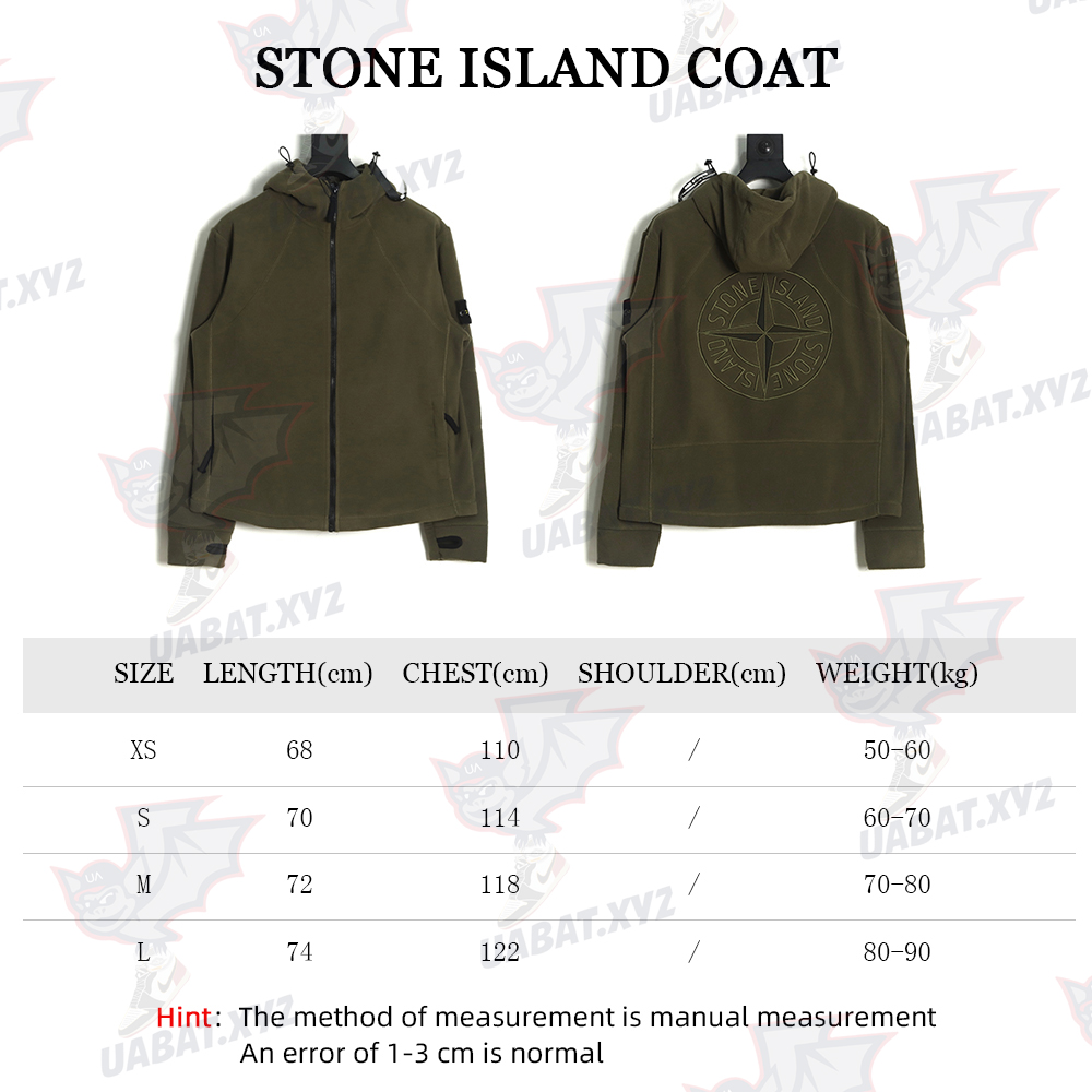 Stone Island 22FW back compass embroidery lambswool zipper jacket