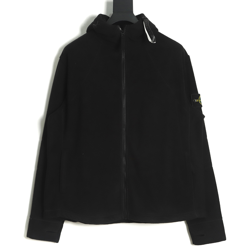 Stone Island 22FW back compass embroidery lambswool zipper jacket TSK1