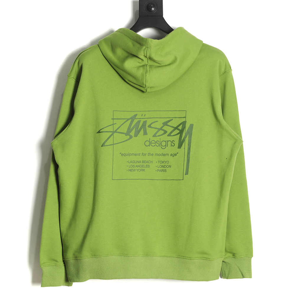 Stussy basic print Logo pullover hoodie sweater